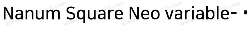 Nanum Square Neo variable字体转换